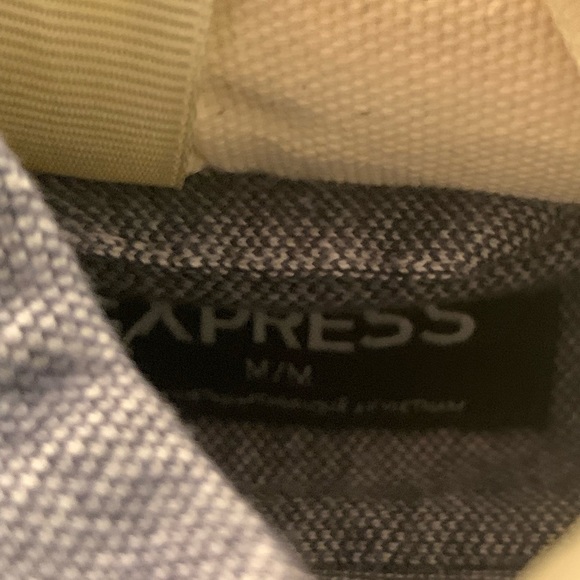 Express Men’s Blue Long Sleeve Button Down Sz M - Picture 2 of 2